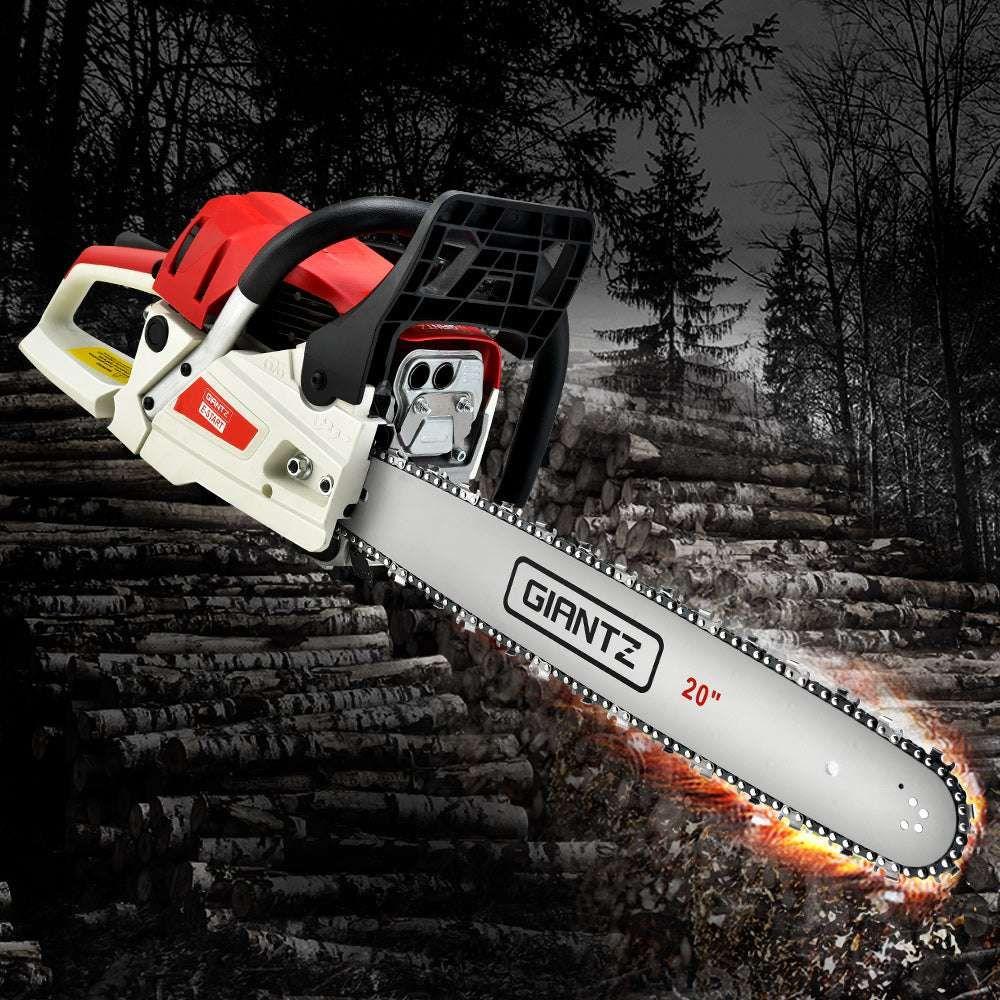 Giantz 62CC Chainsaw Commercial Petrol 20&quot; Bar E-Start 20 Bar Pruning Chain Saw