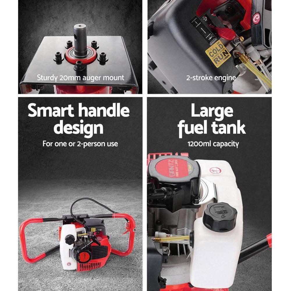 Giantz Post Hole Digger Diggers Petrol Complete 80CC Motor Only Earth Auger - Magdasmall