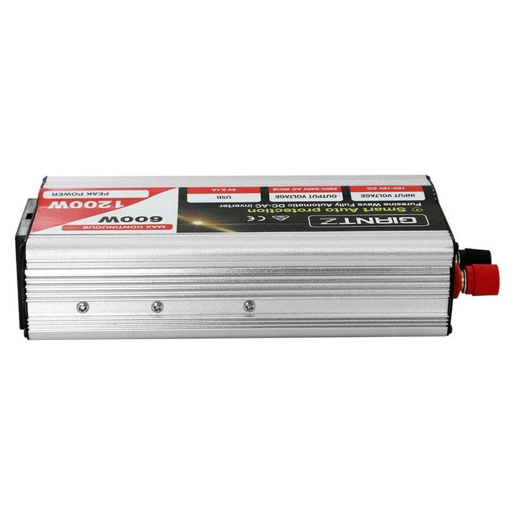 Giantz Power Inverter 600W/1200W 12V to 240V Pure Sine Wave Camping Car Boat