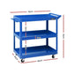 Giantz Tool Cart 3 Tier Parts Steel Trolley Mechanic Storage Organizer Blue - Magdasmall