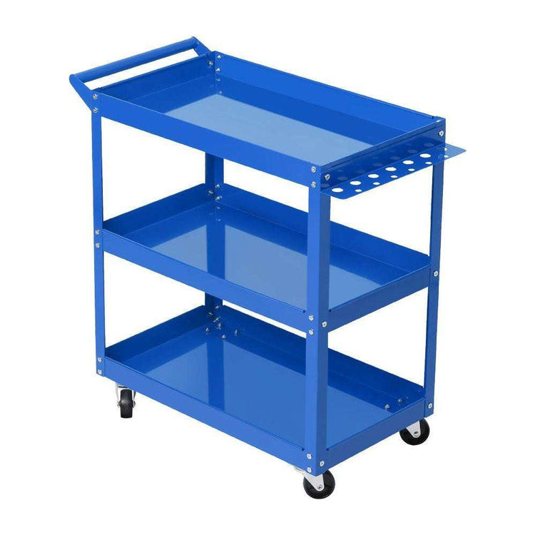 Giantz Tool Cart 3 Tier Parts Steel Trolley Mechanic Storage Organizer Blue - Magdasmall