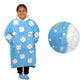 Girls Comfy Warm Blanket Hoodie with Sherpa Fleece Reverse Marshmallow
