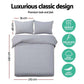 Giselle Quilt Cover Set Classic Grey - Queen/King/Super King - Magdasmall