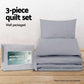 Giselle Quilt Cover Set Classic Grey - Queen/King/Super King - Magdasmall