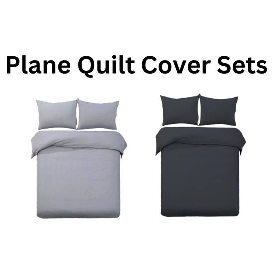 Giselle Quilt Cover Set Classic Grey - Queen/King/Super King