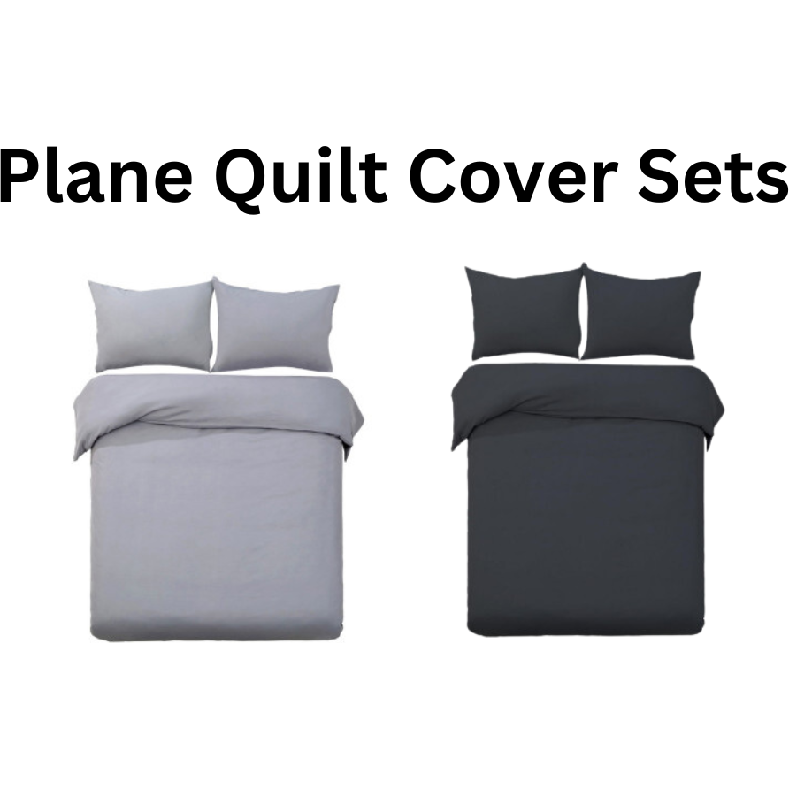 Giselle Quilt Cover Set Classic Grey - Queen/King/Super King