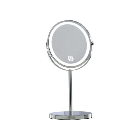 GOMINIMO 7 Inch LED Makeup Mirror with 10x Magnifying (Silver)