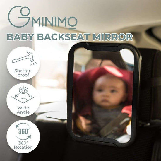 GOMINIMO Baby Car Mirror for Back Seat (Black)