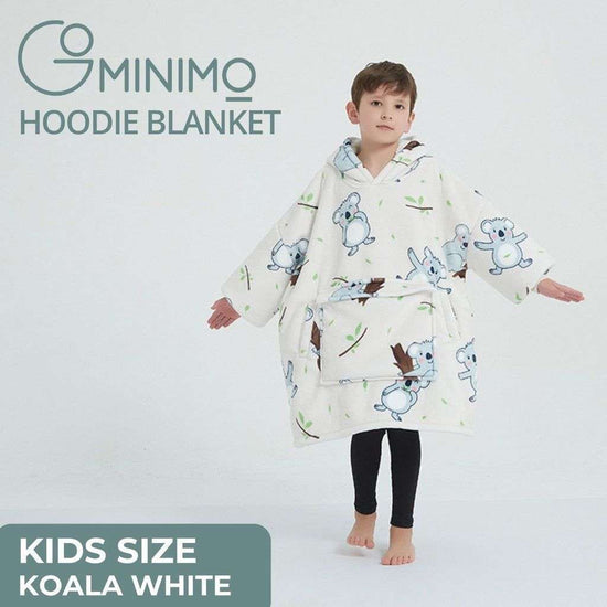 GOMINIMO Hoodie Blanket (Kids Koala Bear White) GO-HB-140-AYS