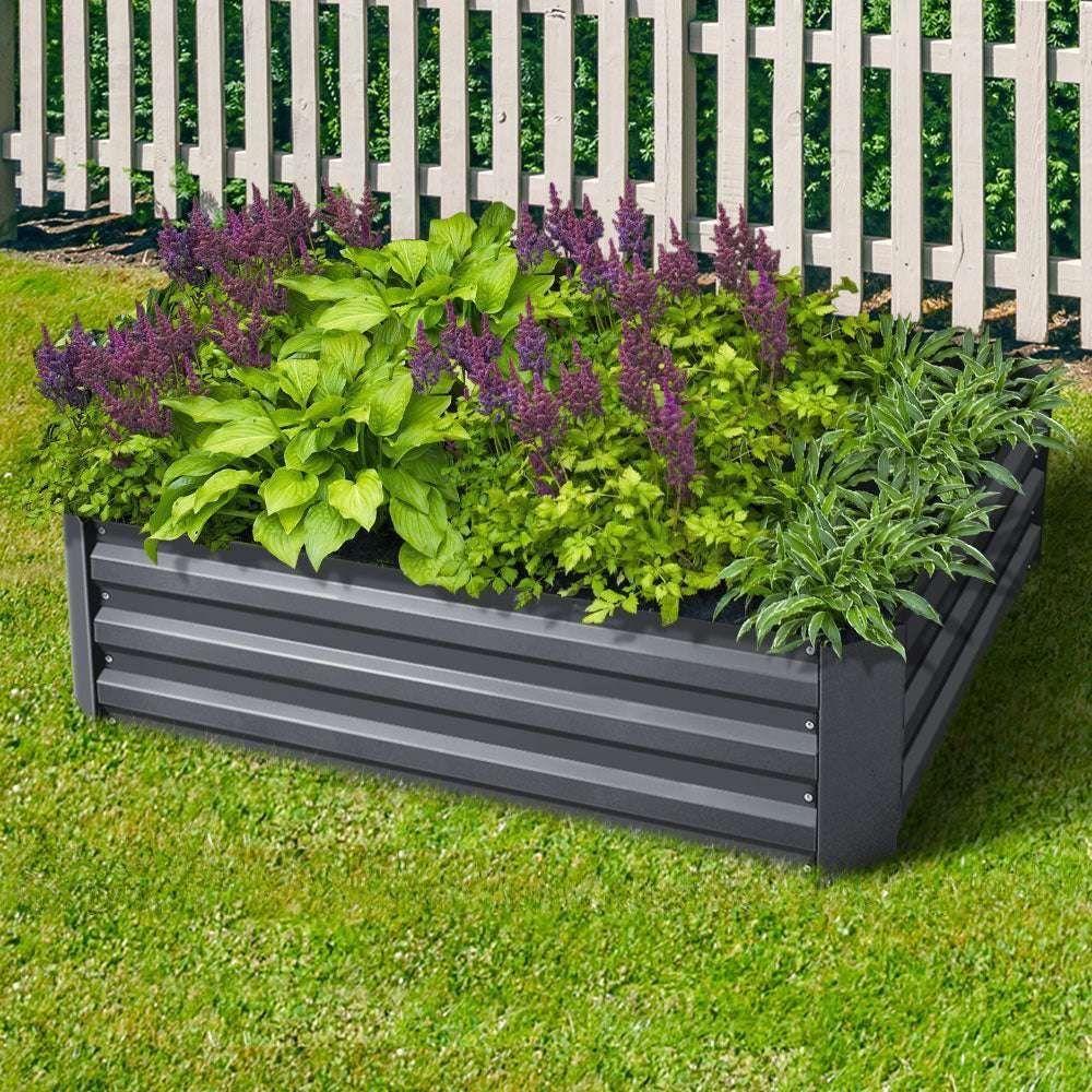 Greenfingers 2x Garden Bed 120x90cm Planter Box Raised Container Galvanised Herb - Magdasmall