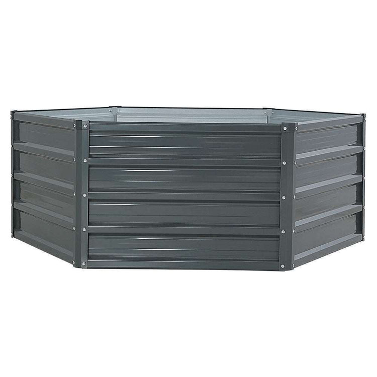 Greenfingers 2x Garden Bed 130x130x46cm Planter Box Raised Container Galvanised - Magdasmall