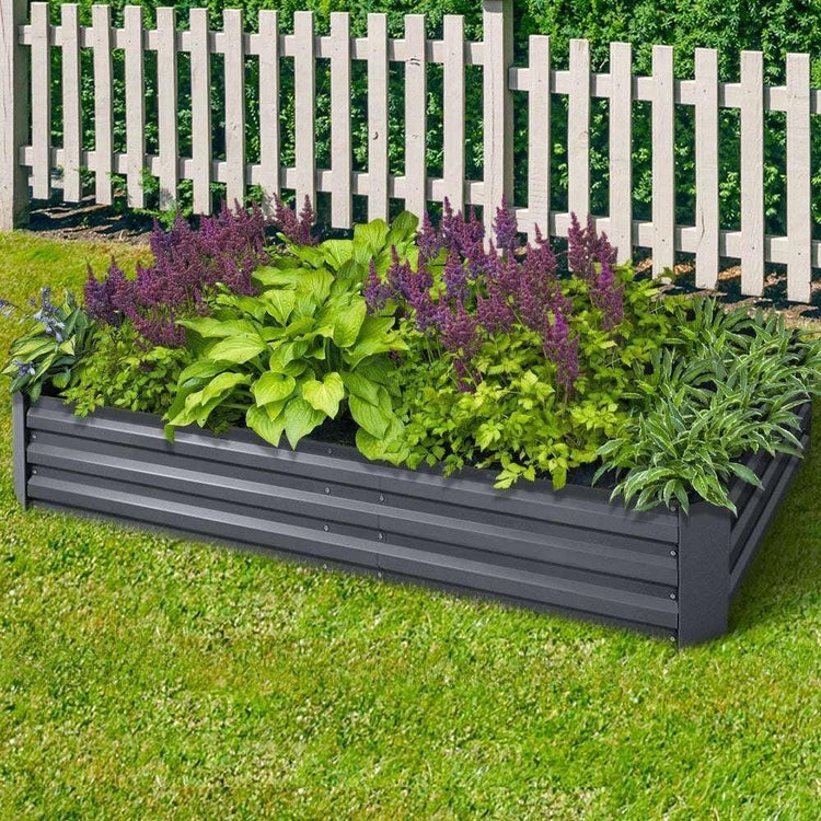 Greenfingers 2x Garden Bed 210x90cm Planter Box Raised Container Galvanised Herb - Magdasmall