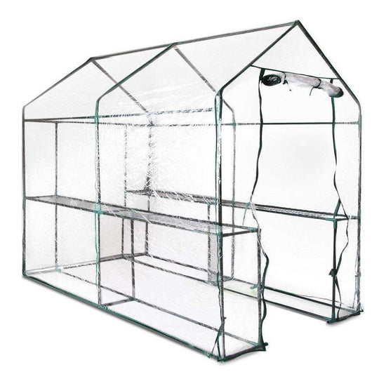 Greenfingers Greenhouse Garden Shed Green House 1.9X1.2M Storage Greenhouses Clear