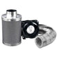 Greenfingers Hydroponics Grow Tent Ventilation Kit Vent Fan Carbon Filter Duct Ducting 4 inch - Magdasmall
