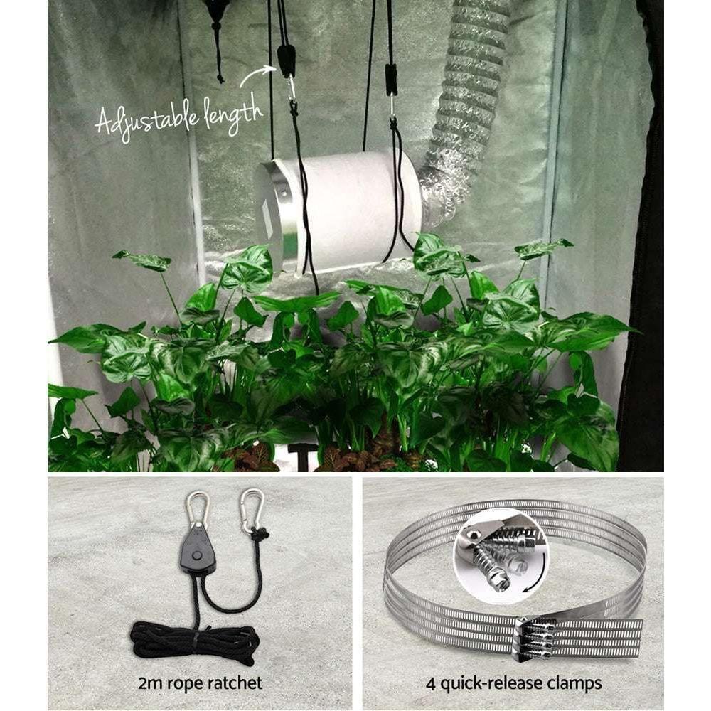 Greenfingers Hydroponics Grow Tent Ventilation Kit Vent Fan Carbon Filter Duct Ducting 4 inch - Magdasmall