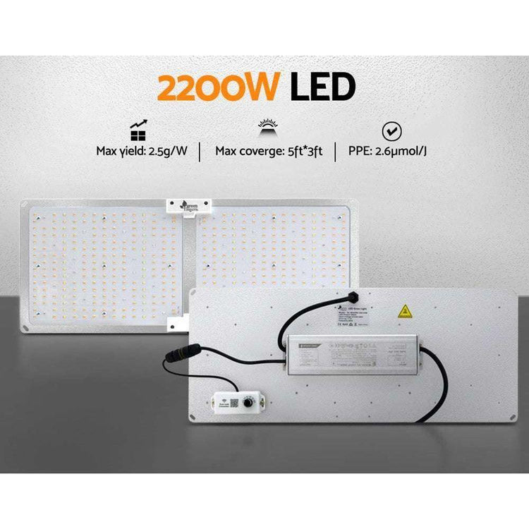 Greenfingers Max 2200W LED Grow Light Full Spectrum Indoor Veg Flower All Stage - Magdasmall