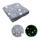 Grey Stars Glow in the Dark Throw Rug 125x152 cm - Magdasmall