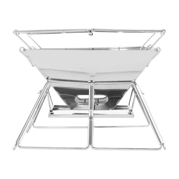 Grillz Camping Fire Pit BBQ 2-in-1 Grill Smoker Outdoor Portable Stainless Steel - Magdasmall