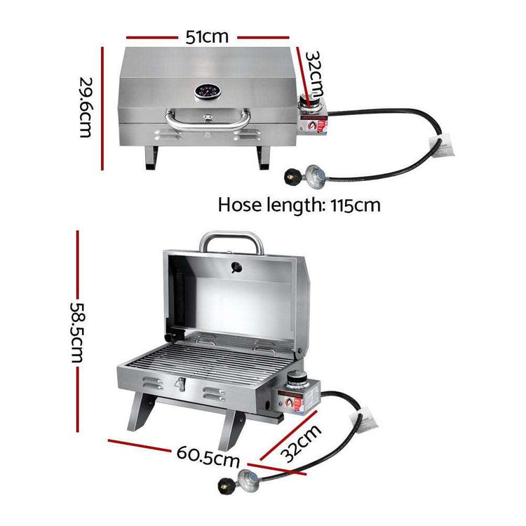 Grillz Portable Gas BBQ Grill Heater