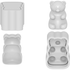 Gummy Bear Bath Bomb Mold 3D Molds, Bath Bomb Mold Presses, Bath Molds, Three Piece Mold, Diy PLA/PLA+ Plastic - Hand press molds - Magdasmall