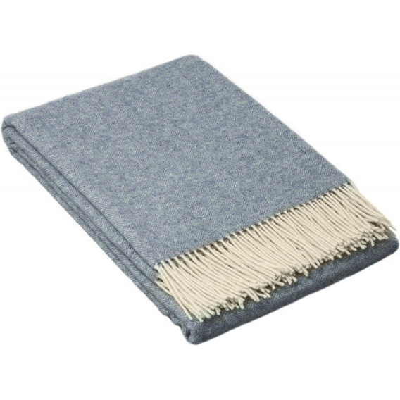 Hampton Throw - Merino Wool Blend - Blue