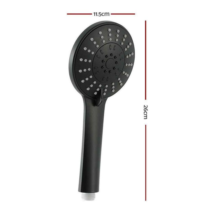 Handheld Shower Head 4.5&quot; High Pressure 5 Modes Poweful Round Black