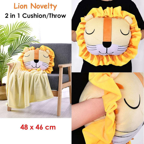 Happy Kids Lion Novelty Cushion/Throw