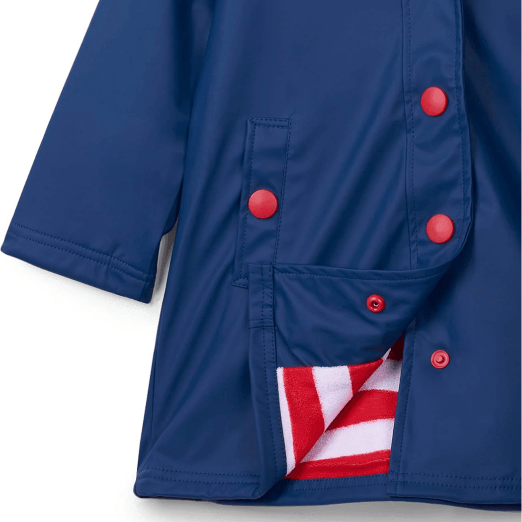 HATLEY Splash Rain Jacket | Navy & Red Size 3-1826048954324881410