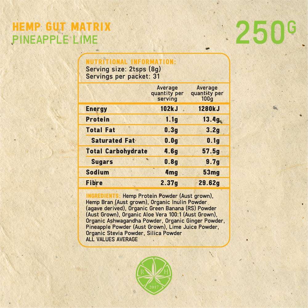 Hemp Gut Matrix Pineapple Lime 250g - Magdasmall