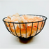 Himalayan Salt Lamp ABUNDANCE CAGED FIRE BOWL Wood Base - Magdasmall