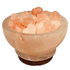 Himalayan Salt Lamp BOWL OF LOVE with Wood Base w Black Cord (10w/24v) Large or Mini - Magdasmall