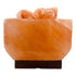 Himalayan Salt Lamp CUBE FIREBOWL with Wood Base w Black Cord (10w/24v) - Magdasmall