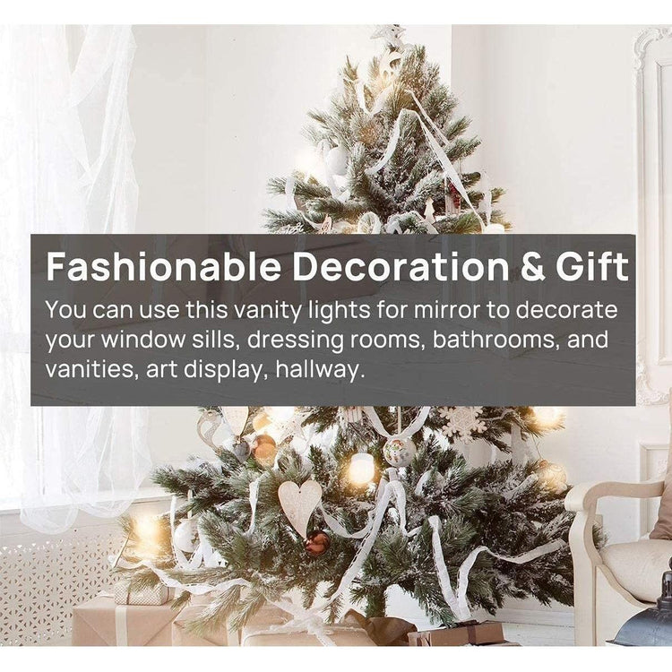 Hollywood Vanity Style LED Makeup Lights Mirror with 3 Color Modes Lights with 10 Dimmable Bulbs (Mirror Not Include)