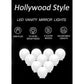 Hollywood Vanity Style LED Makeup Lights Mirror with 3 Color Modes Lights with 10 Dimmable Bulbs (Mirror Not Include)