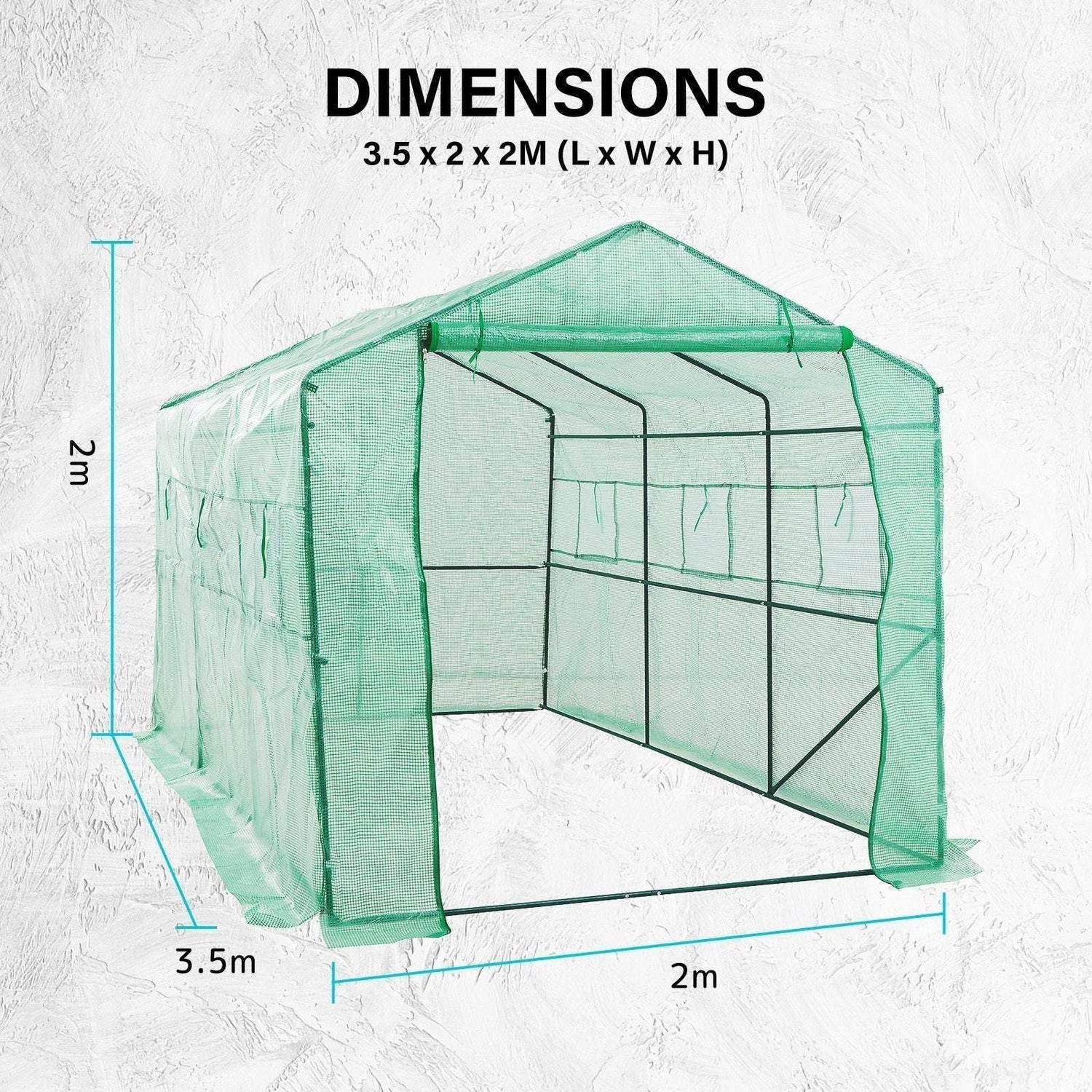 Home Ready Apex 350m Garden Greenhouse Shed PE Cover Only