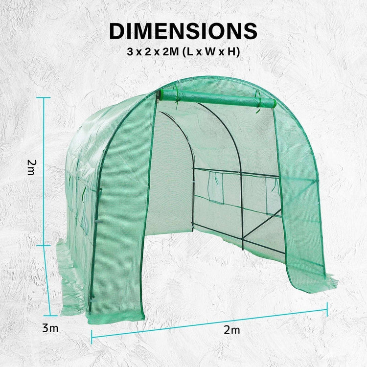 Home Ready Dome Tunnel 300cm Garden Greenhouse Shed PE Cover Only - Magdasmall