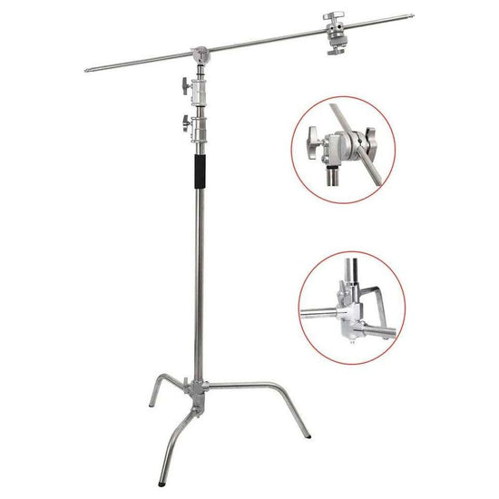 HRIDZ 10.8ft/330cm Heavy Duty Studio C Stand Century Stand Boom Arm Grip Heads Kit