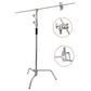 HRIDZ 10.8ft/330cm Heavy Duty Studio C Stand Century Stand Boom Arm Grip Heads Kit