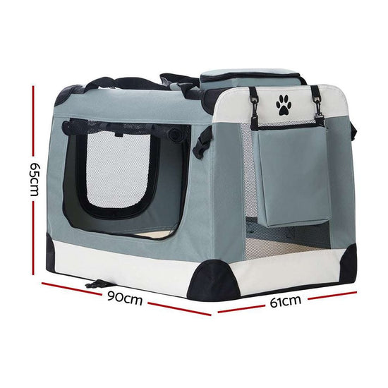 i.Pet Pet Carrier Soft Crate Dog Cat Travel Portable Cage Kennel Foldable 2XL