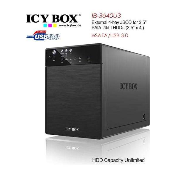 ICY BOX IB-3640SU3 External 4-bay JBOD system for 3.5 Inch SATA HDDs