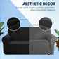 GOMINIMO Polyester Jacquard Sofa Cover 3 Seater (Black)