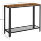 VASAGLE Console Table Rustic Brown and Black