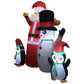 Festiss 1.8m Santa Snowman and Penguin Greeting Christmas Inflatable with LED