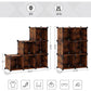 SONGMICS 6 Cube Storage Organizer and Storage with Rubber Mallet Rustic Brown