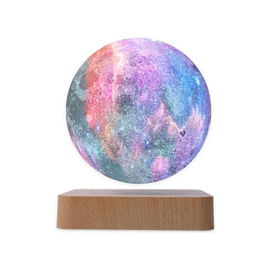 GOMINIMO Magnetic Levitating Galaxy Moon (Light Brown Base)