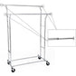 SONGMICS Metal Clothes Rack Stand on Wheels Heavy Duty Silver