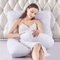 GOMINIMO Pregnancy/Maternity/Nursing Pillow with Pillowcase (White) GO-PP-101-BL