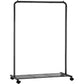 SONGMICS Clothes Rack with Wheels Sturdy Steel Frame Black