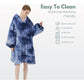 GOMINIMO Hoodie Blanket Adult Tie-Dyed Blue