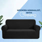 GOMINIMO Polyester Jacquard Sofa Cover 3 Seater (Black)